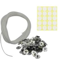 Pavio Para Vela Decorativa de Algodão Trançado Sem Fio de Cobre 2mm 5 Metros mais 50 Ilhos Mais 50 Adesivo para pavio Pavio Para Vela Decorativa de Algodão Trançado Sem Fio de Cobre 2mm 5 Metros mais 50 Ilhos Mais 50 Adesivo para pavio
