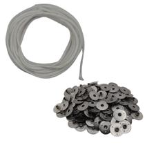Pavio Para Vela Decorativa de Algodão Trançado Sem Fio de Cobre 3mm 10 Metros mais 10 Ilhos Pavio Para Vela Decorativa de Algodão Trançado Sem Fio de Cobre 3mm 10 Metros mais 10 Ilhos