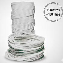 Pavio para Velas Artesanais 100% algodão sem fio de cobre 3mm com ilhós
