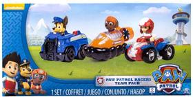 Paw Patrol Racers 3-Pack Vehicle Set, Chase, Zuma e Ryder