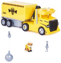 Paw Patrol, Rubble 2 em 1 Caminhão DeTrusa Transformadora com Brinquedo escavadeira, Brinquedo de Guindaste, Luzes e Sons, Bonecos de Ação, Brinquedos Infantis para Idades 3 ou mais