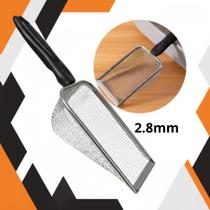 Pazinha Higiênica Coletora Inox para Areia de Gato Namave Store Escolha entre Malha Fina 2.0mm ou Malha Média 2.8mm, Premium Resistente e Ergonômica