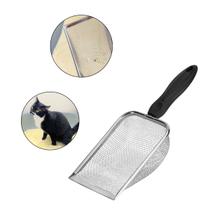 Pazinha Pá Coletora Higiênica Areia De Gatos Peneira Inox