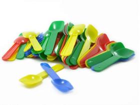 Pazinhas colher para sorvete colorida pacotinho com 100und