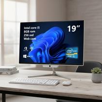 Pc All In One Ital Intel I5 8gb Ssd 256gb Windows 11 Branco Completo Monitor Tela 19 Pol Webcam Wifi Bluetooth Bivolt Kit Teclado Mouse