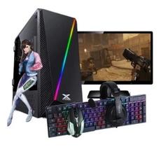 Pc Completo AMD A4 RGB com monitor e Kit Gamer - Imperiums