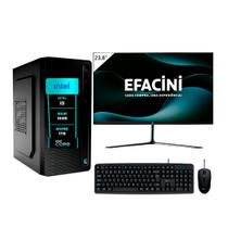 PC Completo eFacini, Intel Core i5, 16GB, RAM SSD Monitor 24 polegadas Windows 11 Escritório e Tarefas Diária
