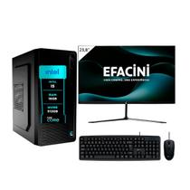 PC Completo eFacini, Intel Core i5, 16GB, RAM SSD Monitor 24 polegadas Windows 11 Escritório e Tarefas Diária