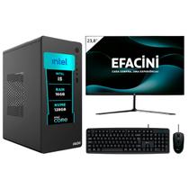 PC Completo eFacini, Intel Core i5, 16GB, RAM SSD Monitor 24 polegadas Windows 11 Wifi 6 sem fio e Bluetooth 5.3 3ª Geração