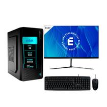 PC Completo eFacini, Intel Core i5, 8GB, RAM SSD Monitor 24 polegadas Windows 11 Escritório e Tarefas Diária.