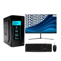 PC Completo eFacini, Intel Core i7, 16GB, RAM SSD Monitor 24 polegadas Windows 11 Escritório e Tarefas Diária.