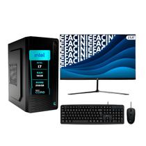 PC Completo eFacini, Intel Core i7, 16GB, RAM SSD Monitor 24 polegadas Windows 11 Escritório e Tarefas Diária.