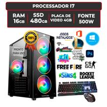 Pc Completo Gamer Core I7 3.6ghz 16gb Ssd 1Tb Fonte 500wts Nvidia 4GB