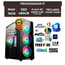 Pc Completo Gamer Core I7 3.6ghz 16gb Ssd Fonte 500wts Nvidia 4GB