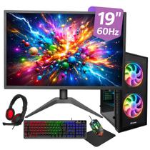 PC Completo Gamer i5 3ª Gen GPU GT730 4GB SSD 256GB Memória 8GB RAM + Monitor 19" e Kit Gamer