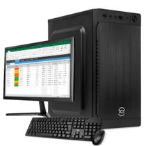 PC Completo Mancer, Intel i5 8ª Geração, 16GB DDR4, SSD 480GB, Monitor 22", Kit Teclado e Mouse + Adaptador Wi-fi