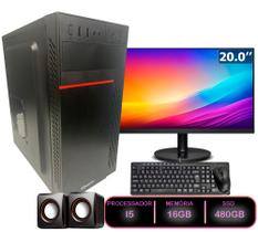 Pc Computador Barato Completo Intel I5 16gb 480gb Caixa Som