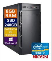 Pc Computador Cpu Core I5 + 8gb Ram, Ssd 240gb - Windows 10 pro