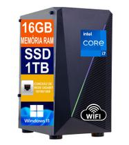 Pc Computador Cpu I5 7500 (Sétima Geração) Ssd 1TB M2 NVME / 16gb Memória Ram Ddr4 / Fonte 500w