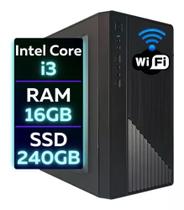 Pc Computador Cpu Intel Core I3 4160 Ssd 240gb 16gb Ram + Wifi