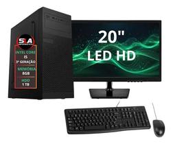 Pc Computador Cpu Intel Core I5 8gb 1tb + Monitor 20 Pol Pc Computador Cpu Intel Core I5 8gb 1tb + Monitor 20 Pol