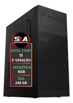 Pc Computador Cpu Intel Core I5 8gb De Memória + Ssd 240gb