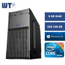 Pc Computador Cpu Intel Core I5 + Ssd 240 gb, 8gb Memória Ram - WT INFO