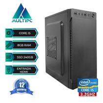 Pc Computador CPU intel Core I5 SSD 240Gb 8GB RAM Win10 Pro - MultiPC