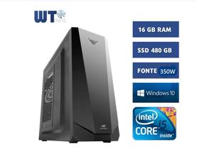 Pc Computador Cpu Intel Core I5 + Ssd 480gb + 16gb Ram - Windows 10 pro