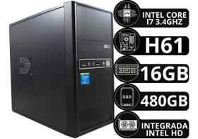 Pc Computador Cpu Intel Core I7 Ssd 480gb + 16gb Memória Ram