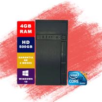 Pc Computador Cpu Intel I3 HD 500gb + Memória Ram windows10