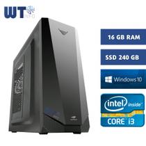 Pc Computador Desktop Cpu Intel Core intel i3 + Placa mãe B75 + 16 GB + Ssd 240 Gb - WTINFOEQUIPAMENTOS
