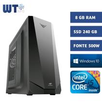 Pc Computador Desktop Cpu intel i5 + Ssd 240 Gb + 8 GB + Font 200W - WTINFOEQUIPAMENTOS