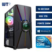Pc Computador Gamer Cpu Intel I7 3770 + Ssd 1TB + 16 GB + Fonte 500w + WI-FI + BLUETOOTH - @WTINFOEQUIPAMENTOS