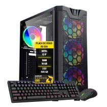 Pc Computador Gamer i3 9100 RX 550 Memória 16GB SSD 480GB Pc Computador Gamer i3 9100 RX 550 Memória 16GB SSD 480GB