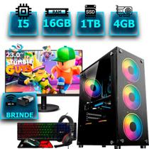 Pc Computador Gamer I5 4 16gb Ssd 1tb Monitor 23 Placa 4gb Pc Computador Gamer I5 4 16gb Ssd 1tb Monitor 23 Placa 4gb