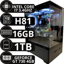 Pc Computador Gamer I7 4770 16gb Ssd 1tb Placa De Video Geforce Gt730 4gb