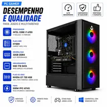 Pc Computador Gamer I7 6700 H110 32gb DDR4 Ssd 1tb Placa De Video 4gb Pc Computador Gamer I7 6700 H110 32gb DDR4 Ssd 1tb Placa De Video 4gb