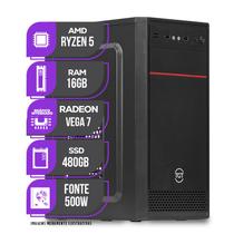 PC Computador Mancer, AMD Ryzen 5 4600G, Vega 7, 16GB De Ram DDR4, SSD 480GB + Adaptador WIFI