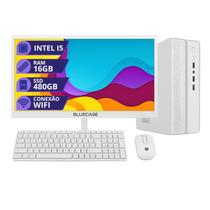 Pc Computador Slim Intel I5 16gb Ssd 480gb Monitor 19 Branco