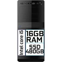 Pc Cpu Desktop Computador Intel Core I5 HDMI 16GB SSD 480GB Pronto para uso