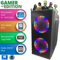Pc - Cpu Gamer Fortnite I5-3470 + Fonte 250w + SSD 240gb - PHX