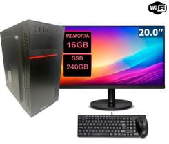 Pc Desktop Barato Completo Monitor I5 16gb 240gb + Wifi - Intel
