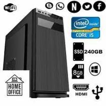 Pc Desktop Computador CPU Intel Core I5 / 8GB Memória RAM / Ssd 240GB