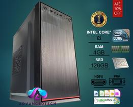 PC Desktop CPU Officer Intel Core i3 RAM 4GB SSD 120GB - Windows 10 - ADVANCEDTECH