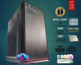 PC Desktop CPU Officer Intel Core i5 RAM 4GB SSD 120GB - Windows 10 - ADVANCEDTECH