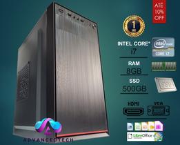 PC Desktop Cpu Officer Intel Core i7 Ram 8GB Ssd 500GB - Windows 10 - ADVANCEDTECH