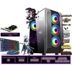 Pc Game Montado I5 8Gb Ssd 240Gb Placa De Vídeo + Kit Gamer