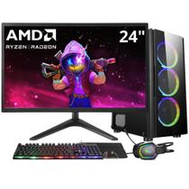 PC Gamer 3green Winner, AMD Ryzen 7 5700G, 16GB DDR4, SSD 512GB, Gráficos Radeon VEGA, Fonte 500W, Monitor 24" LED, Kit Gamer completo - GSW-24013