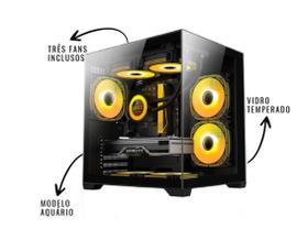 PC Gamer Alligator Shop AMD Ryzen 5 5500, Geforce RTX 4060 8GB, Memória 16GB DDR4, SSD 1TB NVMe